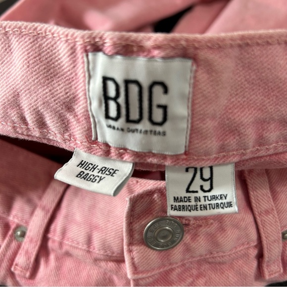 BDG Urban Outfitters High Rise Baggy Jeans Denim Women's Pink Size 29 - Picture 3 of 6